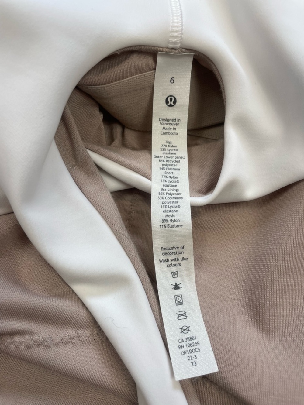 Lululemon Court Crush white tennis dress, size 6, - Picture 3 of 8